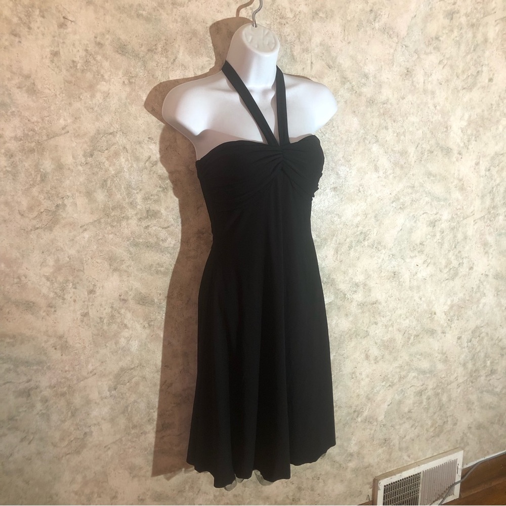 B. Darlin Strapless Laced Hem Black Dress - Picture 7 of 12